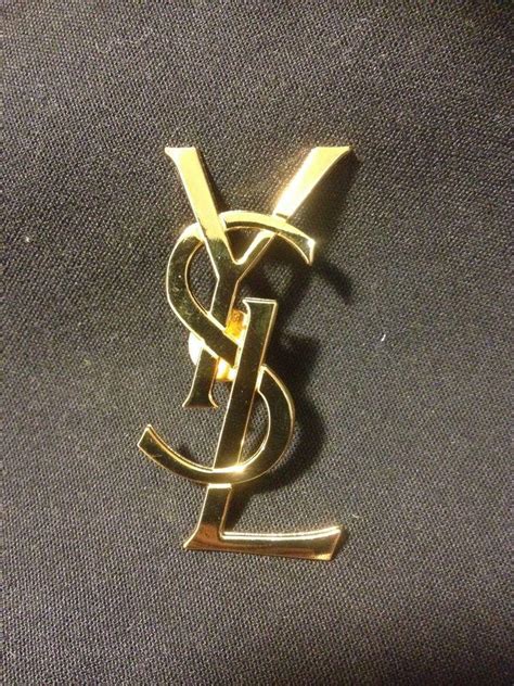 Ysl Logo Badge Pin .